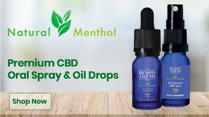 Hemp and Liquid Store - Natural Menthol CBD Oil Drops (250mg, 500mg, 1000mg)